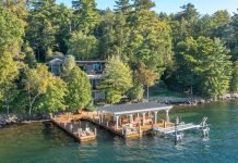 1951 Contemporary Waterfront Retreat ‘Stone Water’ Asks $7.75M in Lake George, New York